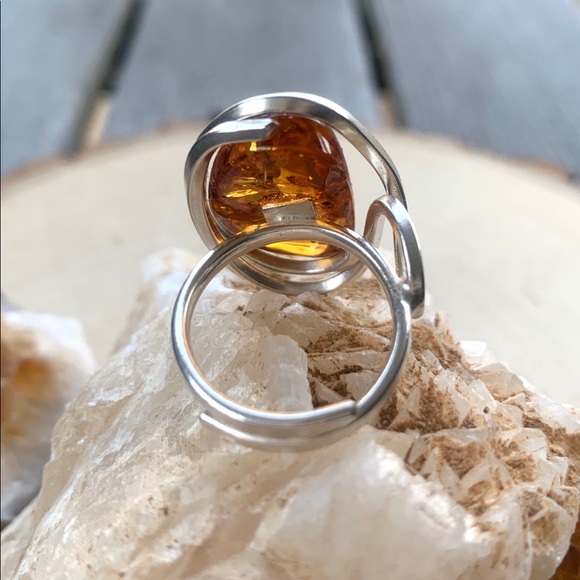 Beautiful Honey BALTIC AMBER  Ring - Picture 10 of 11